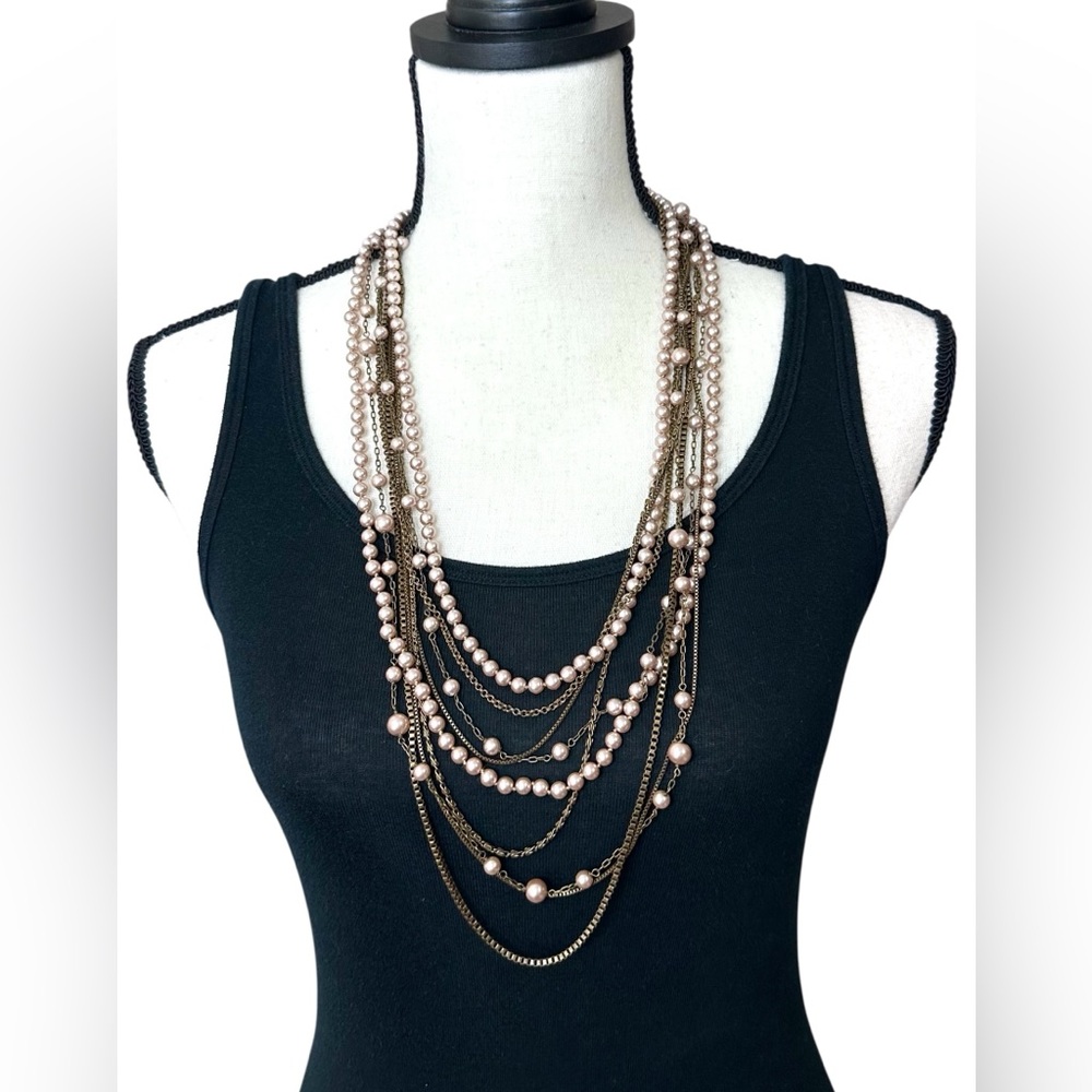🩷Talbots Multi-strand Faux Pearl Necklace